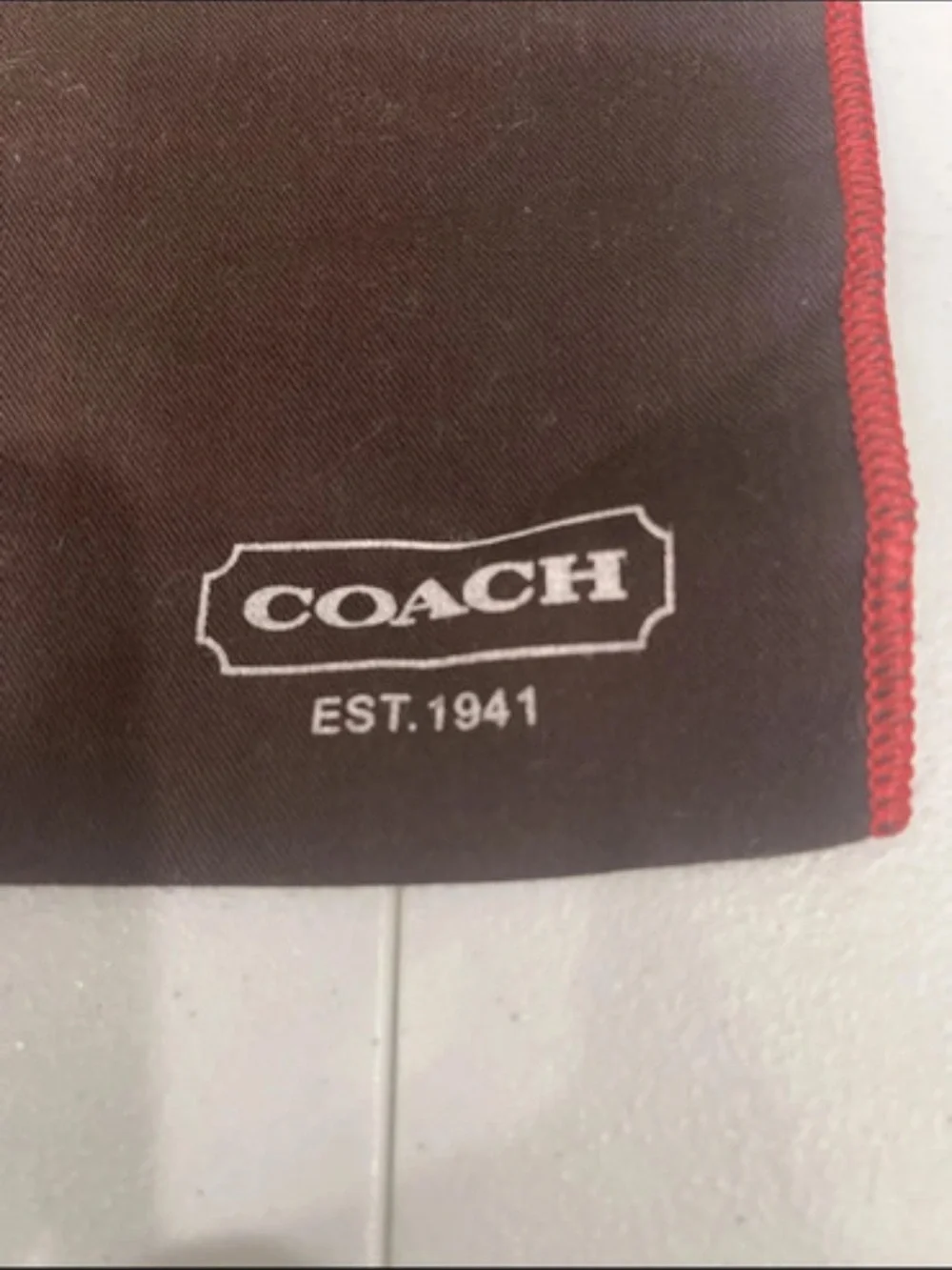 Vintage Coach Beige Canvas Shoulder Bag with Gold Chain Trim